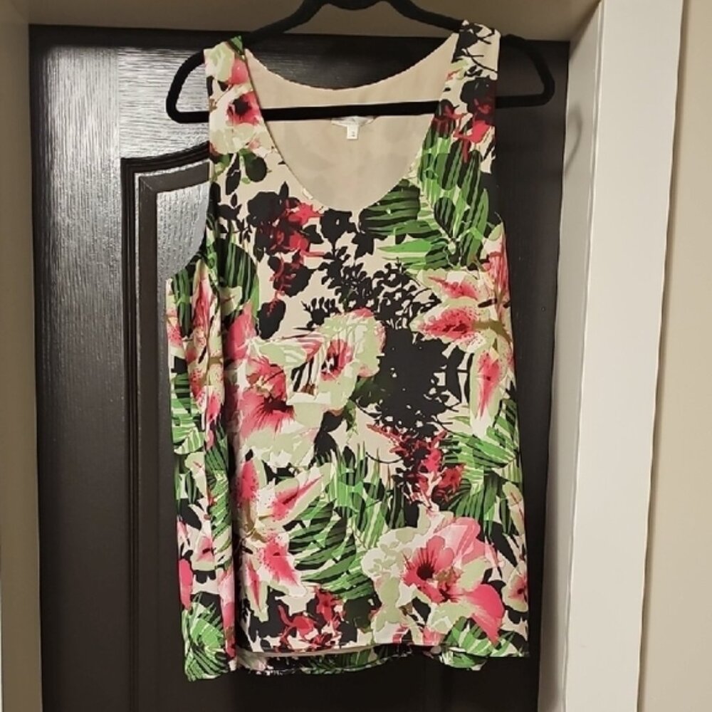 Rw&Co Floral Sleeveless Essential Cami
